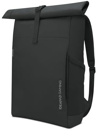 LENOVO IdeaPad Gaming Modern Backpack - Zaino per giocatori (Ultra Durevole, Ultra Leggero, Resistente all'Acqua) Plastica Riciclata - Nero