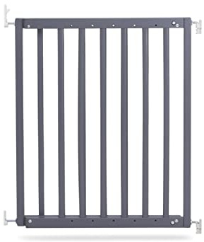 Geuther 2710 Schwenk-Türschutzgitter Danny | Passung: 63,5-105,5 cm | Höhe 75 cm | Sicherheitsgitter für Kinder | 2-Aktionen-Sicherheitsverschluss | barrierefrei | in 4 Farben erhältlich | Grau