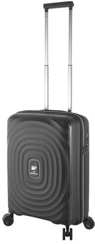 Von Cronshagen Reisetrolley Mogens | Stabiler Koffer in verschiedenen Größen | Hartschalenkoffer aus stabilem Material | mit TSA Zahlenschloss | Reisekoffer (Black, S - Handgepäck)