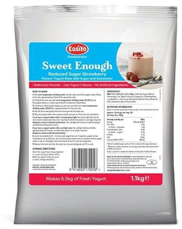 Food Service Catering Size EasiYo Yogurt and Desserts Mixes Compatible With 6.5KG / 13KG Yogurt Maker (Sweet Enough Strawberry 1.1 kg)