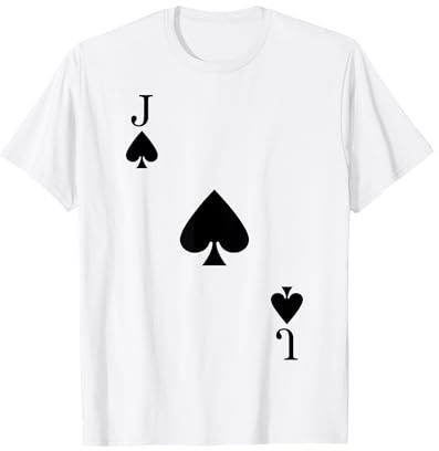 Pik Bube Junge Spielkarte Kostüm Poker Kartenspiel Karneval T-Shirt