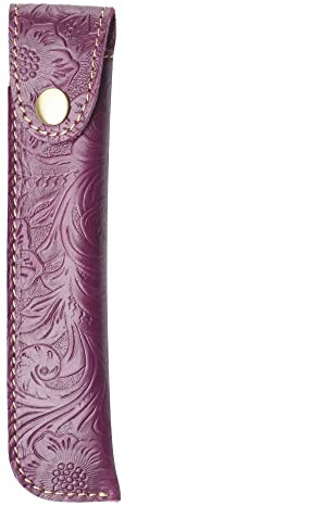 Stifttasche, 17cm Vintage Leder Stiftetui, Retro Halter für Füllfederhalter, Stifthalter mit Metall Druckknopf für die Schule, Zuhause, Büro, Künstler, Geschäftsleute