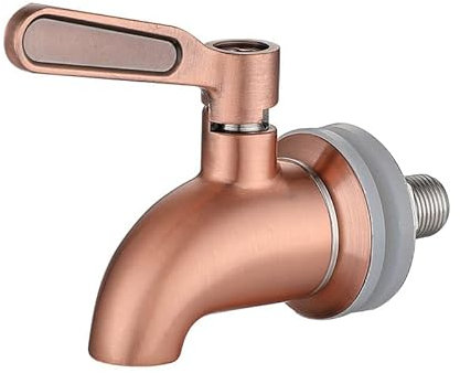 Replacement Spigot, Beverage Dispenser Replacement Spigot, Stainless Steel Replacement Spigot for Drink Dispenser (Rose Gold)