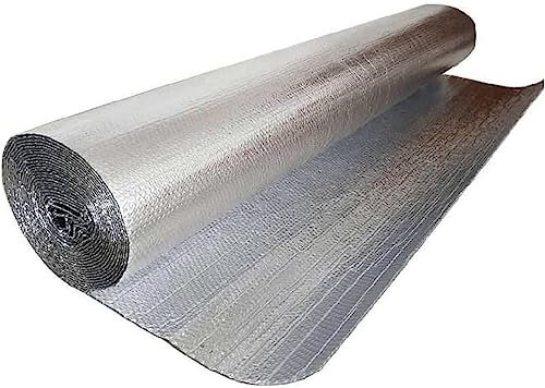 Aluminiumfolien-Isolierung, Isolierfolie, selbstklebende Isolierung, Doppelfolie, Luftpolsterfolie, Aluminiumfolie, Isolierrolle, Dampfsperre und wasserdicht, Energie sparen, geeig