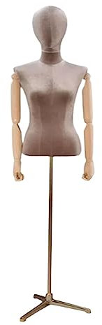 Schneiderpuppen Vollschaum-Schaufensterpuppen, Samt-Finish, Halbkörperpuppe, einfacher moderner Stil, weiblicher Schaufensterpuppen-Torso, Verstellbarer Schaufensterpuppenkörper leicht tragbar