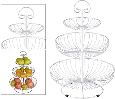 Soporte Para Frutero De Alambre De Hierro, Soporte Para Cesta De Frutas Y Verduras Para Encimera De Cocina (Color: Dorado, Tamaño: Como Muestra La Imagen) (Dorado Como Muestra La Imagen) (Blanco Como