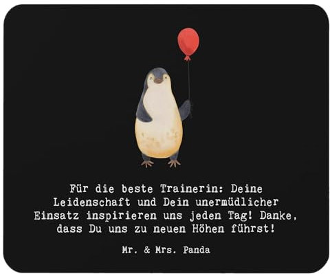 Mr. & Mrs. Panda Mauspad Turnen Trainerin - Geschenk, unermüdlicher Einsatz, Einzigartiges Mauspad, Dankbarkeit, Geschenk Coaching, Geschenk