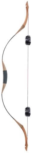 53 Zoll Traditioneller Recurvebogen Reiterbogen Jagdbogen Handgefertigter Langbogen für Jagen und Zielschießen 30-50lbs (45 lbs)