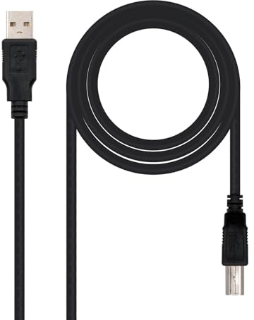 Blendend CABLE USB 2.0 1.8 M TIPO A/M-B/M NEGRO, CONECTA IMPRESORAS Y DISPOSITIVOS, TRANSFERENCIA RÁPIDA DE DATOS.