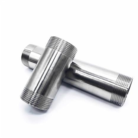 1PC 304 Stainless Steel Pipe 1/4 3/8 1/2 3/4 1 2 BSPT Male x Male Extension Joint Long 100/150/200mm Plumbing Fittings CZAOINCU(150mm,1/2)
