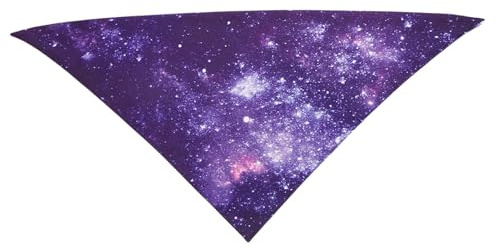 Hundhalsdukar, hundhalsduk – Space Blue lila hundbandana-halsduk – husdjurshalsduk, triangulär bandanas, rymdblå, lila, hundkattunge för husdjur, små hundar, hundar
