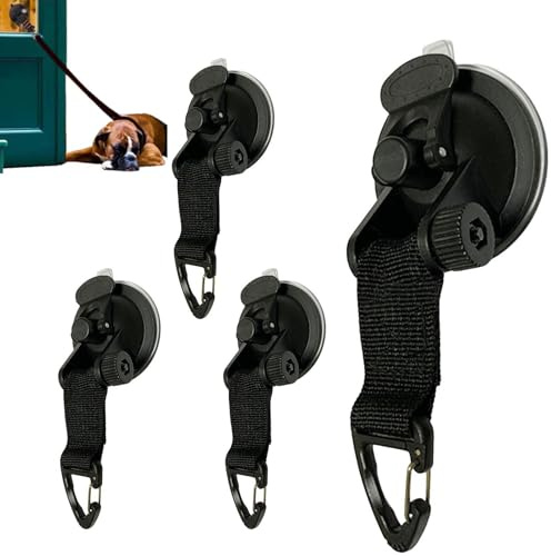 Hochleistungs-Saugnapf – Starke Saugnäpfe für den Außenbereich | 4 Stück Saugnapf mit Haken sichern Auto-Seitenmarkise, Poolplanen und Zelte. Zuverlässiges Outdoor-Zubehör für Camping, Reisen und den