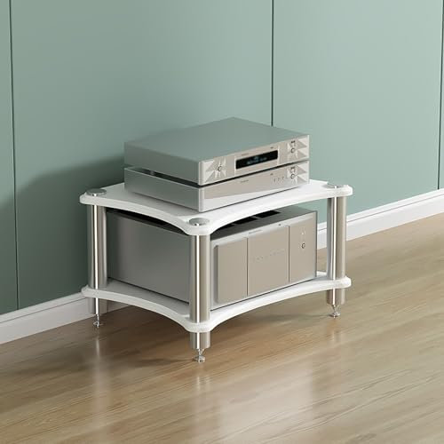 Soporte para Medios audiovisuales, estantería de Audio, Torre de Audio, Mueble de Almacenamiento para Consola de Tocadiscos, estantería para Videojuegos, Centro de Entretenimiento esquinero