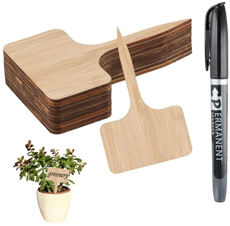 60 Stück Pflanzenschilder, Pflanzenschilder Zum Beschriften, Pflanzschilder für Draussen Wetterfest, Wird mit Einem Schwarzen Markierungsstift Geliefert, Geeignet für Samen, Gemüse, Blumen, 6x10cm