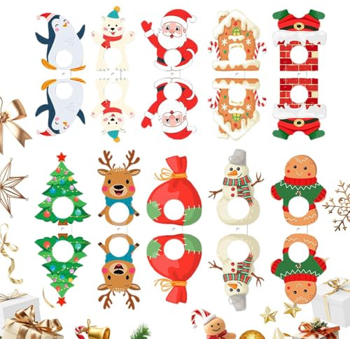 Christmas Lollipop Holder - Weihnachts Papier Süßigkeiten Karten Deko,Lebkuchenmänner Deko für Dessert Zuckerhut Schokolade Festliche Feier,Klassenzimmer Büro Zuhause Festtage Winterfeier