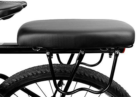 Tissting Bike Back Seat Cushion, Pu Leather Bike Saddle | Soft Comfortable Bicycle Seat For Children Carrier Mounts On Most Bikes