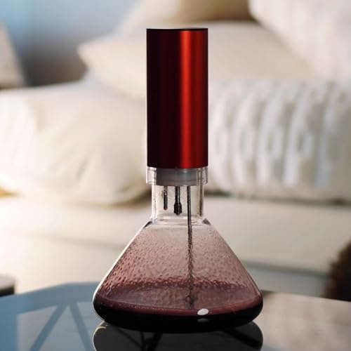 Aireador y decantador eléctrico de vino, oxigenación rápida con recipiente de vidrio recargable para fiestas en casa y entusiastas del vino