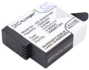 CS-GDB501MX Battery 1250mAh compatible with [GoPro] for 601-10197-00, for AABAT-001, for AABAT-001-AS, for ASST1, for HD8.01, for Hero 2018, for Hero 5, for 5 Black, for 6, for 6 Black, for 7, for 7