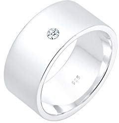 Elli Premium Damen-Dezenter Freundschaftsring 925 Sterling Silber Diamant 0601640218
