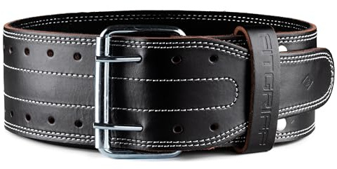 Fitgriff® Tyngdlyftningsbälte för män och kvinnor – professionellt spakbälte – viktlyft, drivkraft, gym, träning, träning Svart XL (Black, S)