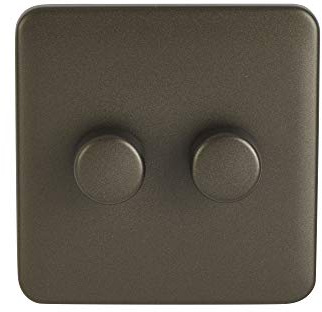 Schneider Electric Lisse GGBL6022LMMBS Variateur d'intensité universel à LED 2 voies 100 W