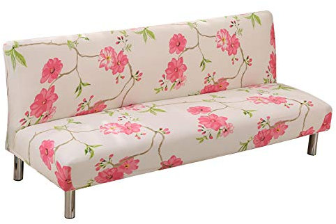 DZYP Sofabezug ohne Armlehnen, elastisch, waschbar, bedruckter Spandex, universeller Sofa-Schonbezug für Klappsofas und Sofas (P5)