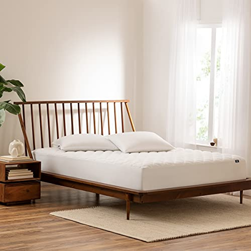 SERTA Power Clean Triple Action Quilted Soft Waterproof Mattress Pad Protector, Moisture Wicking Protection with 15 Deep Pocket, Full, White