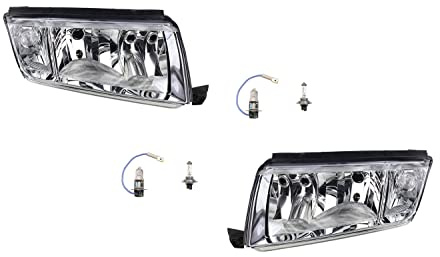 Johns, Scheinwerfer Halogen kompatibel zu Skoda Fabia ab 99 Satz mit H7 H3 Links Rechts