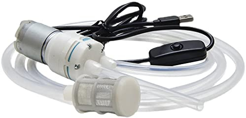 Toplionace Elektrische Mini Weinpumpe mit 3.0M Silikonschlauch, Tragbares Schnaps Absauggerät für Den Haushalt, Brauereiausrüstung mit USB Anschluss
