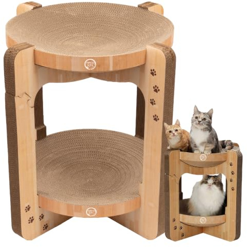 Cozy Kratzschale für Katzen, Größe XL, b.Tower (Eiche)