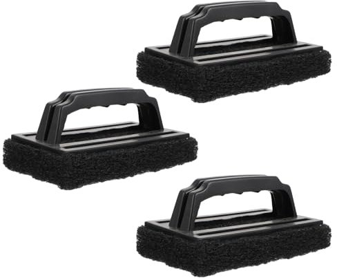 Housoutil Spazzola per La Pulizia Della Griglia Con Manico per Griglie a Gas, 3 Pezzi in Spugna per Piscina Spazzola Con Manico, Pentole in Ghisa, Griglia, Accessori per La Pulizia Della Piastra