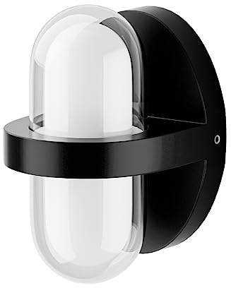 Kerry Outdoor Wall Lights, Up and Down Outside LED Plastic Mains Powered Lighting, IP44 Waterproof 3000K Black Modern Wall Mount Sconce, Exterior Lamp for Front Door, Garden, Porch, Indoor, Garage