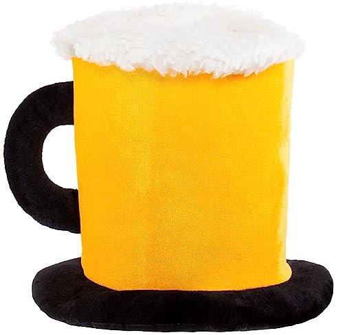 Brandsseller Boccale da birra con manico, in peluche, per carnevale, per feste