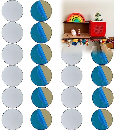 Metallplättchen Selbstklebend für Toniefiguren, Verbessertes spurloses Band, Haftgrund für Magnete, Metallscheiben aus Edelstahl, Dekoriere das Kinderzimmer mit Tonie-Figuren (20 Stück)