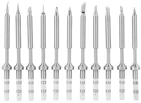 Fafeicy Soldering Iron Tips Replacement Kit, Solder Gun Tips Mini Pen Stainless Steel Soldering Iron Parts for for Radio Shack