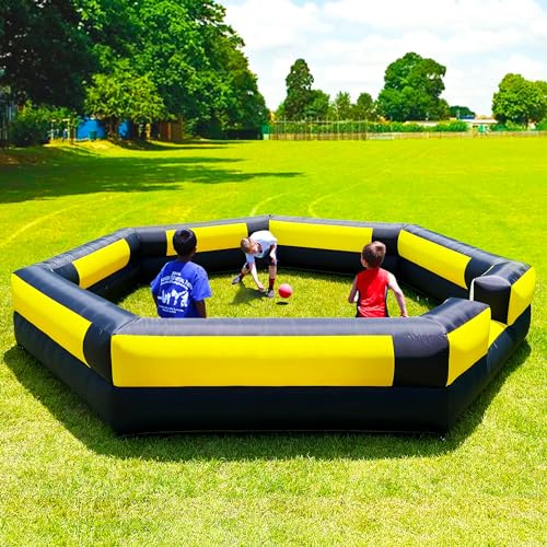 OZIS Gaga Ball Pit Inflatable 15FT with Built-in Blower, Portable Gaga Pit for Indoor Outdoor School Family Activities Easy to Setup