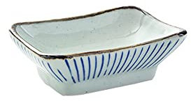 NZpost Kleiner Teller für Vorspeisen aus Keramik, 8,5 cm, japanischer Stil, Dip-Sauce-Gerichte, rechteckige Sojasauce-Dip-Schalen (blau)