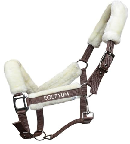 Equityum Zoe Halfter Halfter, italienischer Komfort und Stil, innovative Materialien, elegantes Design, feine Details für anspruchsvolle Reiter (voll, braun)