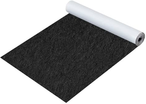 Tayuvira 220 x 40 cm, adesivo in feltro, spessore 1 mm, per divano, gambe del tavolo, cornici, gambe della sedia, piedini della sedia, tappetini per tazze (nero)