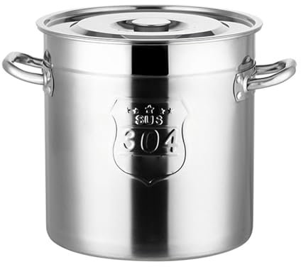 AIZYR Olla De Acero Inoxidable 304 con Tapa Olla De Cocina Resistente,Olla De Sopa De Gran Capacidad Olla para Guisar para Cocina Hogar Hotel,10L