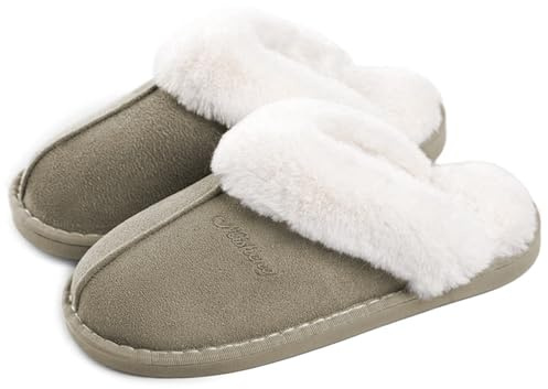 Coswind Damer tofflor Herrtofflor vinter Memory Foam Fluffig Mjuk Varm Slip On House Mocka, Fårskinn Mysig plysch inomhus utomhus Skogsnatt 290