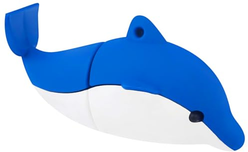 BORLTER CLAMP 64GB USB Stick Cute USB Flash Drive Cartoon Dolphin Shaped USB Memory Stick Novelty USB Drive Pendrive