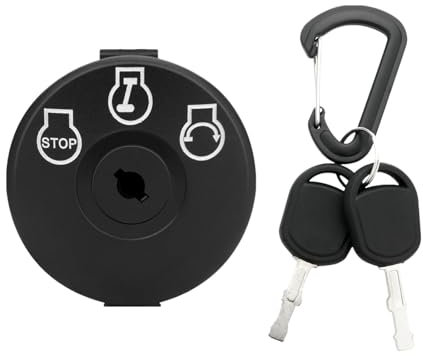Aizuoni Zündung für Rasenmäher, Rasenmäher-Traktor-Zündung | Mäher-Zündungsstarter mit Schlüssel | Rasenmäher-Taste, Plug-and- für Arbeiter, Frauen, Männer, die meisten