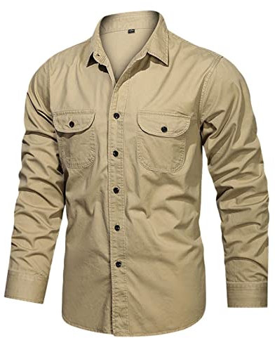 Vetement Homme Coton Boutonnées Chemise De Cardigan à Poche Classique Confortable Chemisette pour Homme Parfait Chemise Noire Homme Veste Homme Habillé Chemise sans Repassage Chemise a Carreaux Homme