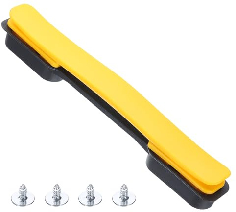 sourcing map Maniglia di ricambio per bagagli 8,5 pollici cinghia di trasporto valigia impugnatura di trazione in plastica parti con viti per valigia scatola, giallo