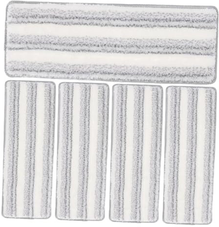 Artibetter 5piezas Almohadillas De Reutilizables y Lavables Para Fregona Recambios Para Limpieza De Húmedos y Secos Compatibles De Piso Diseño Autoadhesivo