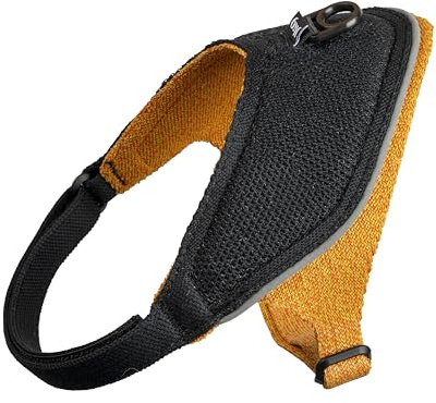 JK9 KnitFit Gestricktes Hundegeschirr, Größe: S, Gelb-Schwarz