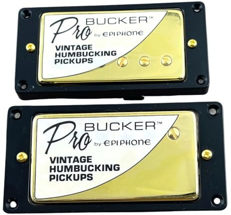 1 Set KHLESBY ProBucker Classic Alnico Vintage Humbucking Pickups 5 Core Wire Gold For Electric Guitar