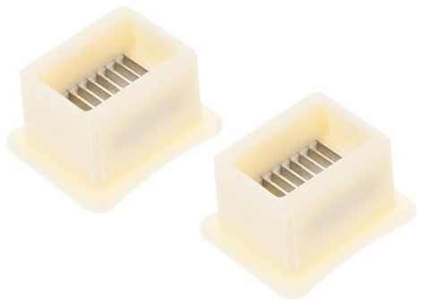 Cabilock Coupe-haricots pour Haricots Verts en ABS et Métal Pratique 2 Pièces Beige, Trancheur Facile à Utiliser Accessoire Cuisine Maison