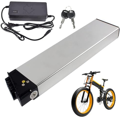 WILLQ 48 V 10,4 Ah/12,8 Ah/14 Ah Ebike-Akku Lithium-Ionen-Akkupack im Akku für 250-700 W Elektrofahrrad-Klappmotor für Mountainbikes mit Ladegerät,48v12.8ah